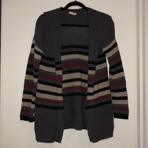 LF Sweaters - Striped Sweater Cardigan